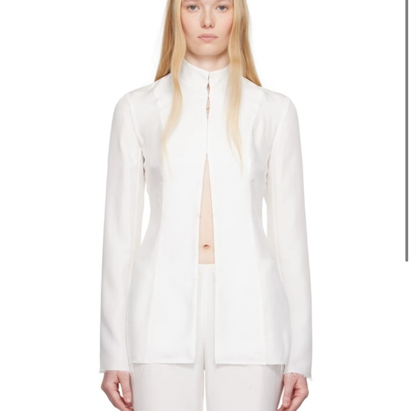 Colleen Allen Silk Turtleneck Button-Up - Picture 1 of 3